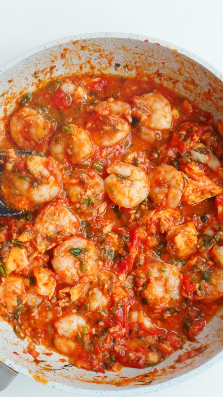easy garlic shrimp in tomato sauce
