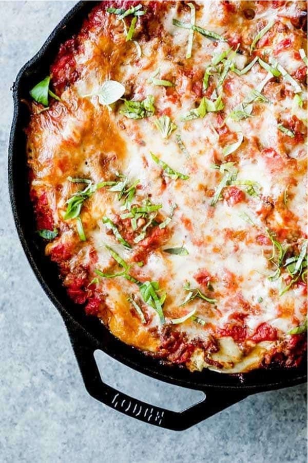 easy recipe for one pan lasagna