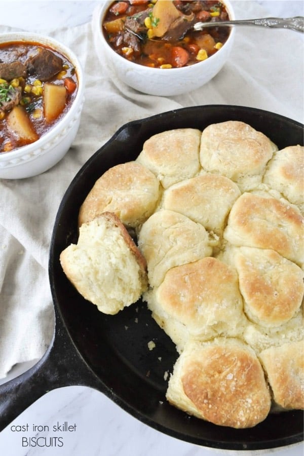 easy to make biscuit recipe in cast iron skillet