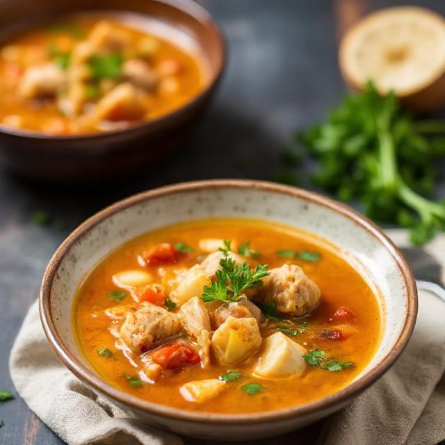 Moroccan Chicken Soup