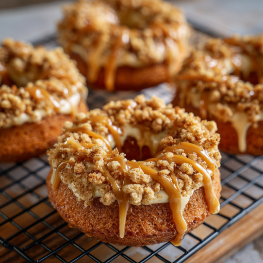 Apple Crumble Baked Donuts