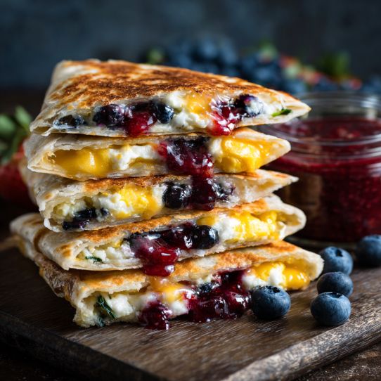 Blueberry Breakfast Quesadillas