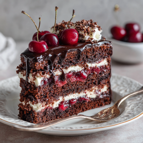 Decadent Chocolate Cherry Layer Cake