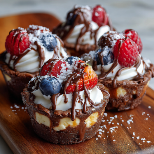 Loaded Brownie Cheesecake Cups