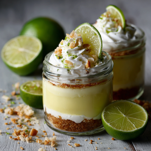 No Bake Key Lime Pie in a Jar