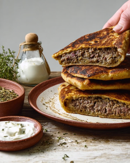 Arayes (Lebanese Crispy Meat-Stuffed Pita)