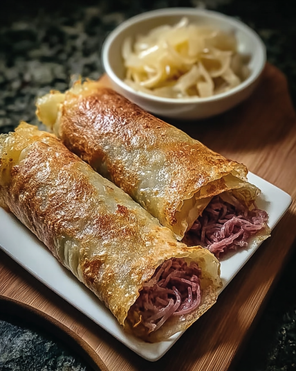 Reuben Egg Rolls