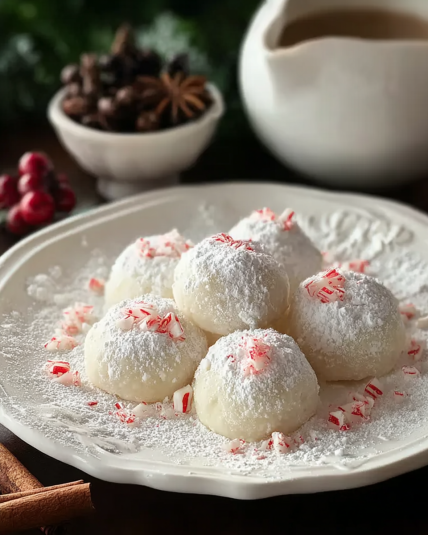 Peppermint Snowball Cookies Delightful Holiday Treat