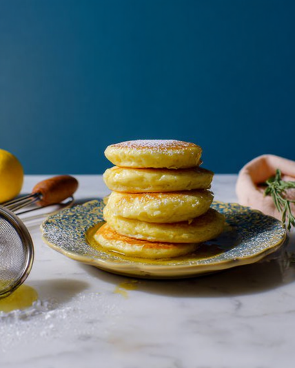 tall, fluffy buttermilk pancakes