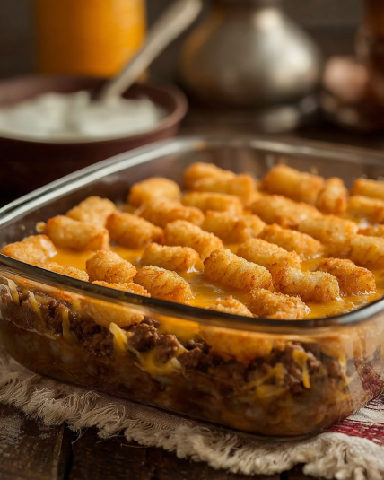 Easy Cheesy Tater Tot Casserole