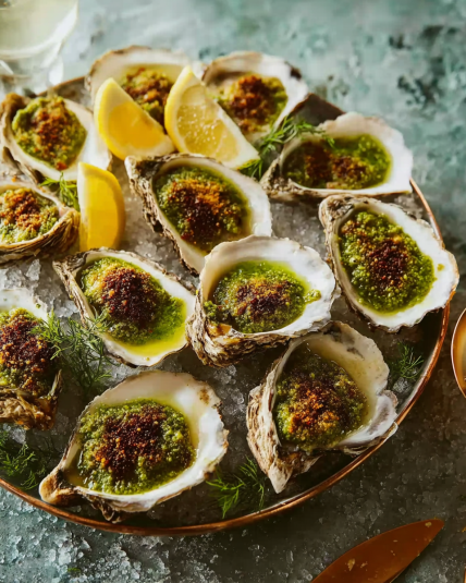 Roasted Oysters With Bacon and Parmesan