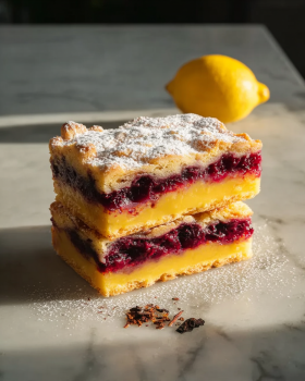 Deliciously Tangy Lemon-Cranberry Bars