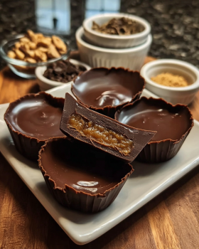 Irresistible Mini Milk Chocolate Ganache Cups in 30 Minutes