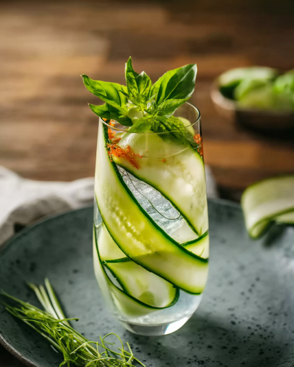 Basil Cucumber Gin Cooler