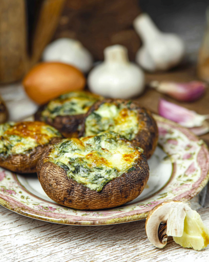 Air Fryer Stuffed Mushrooms