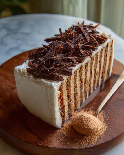 Chocolate Icebox Cake with Caramel Cream