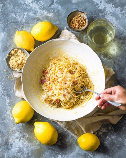 Lemon Spaghetti with Toasted Walnuts